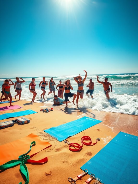 active seaside fitness fun