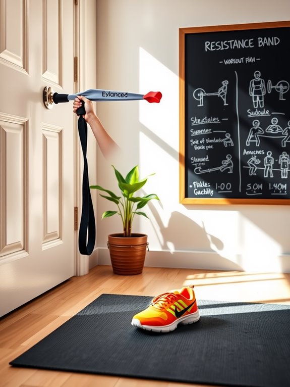 balanced resistance band workout
