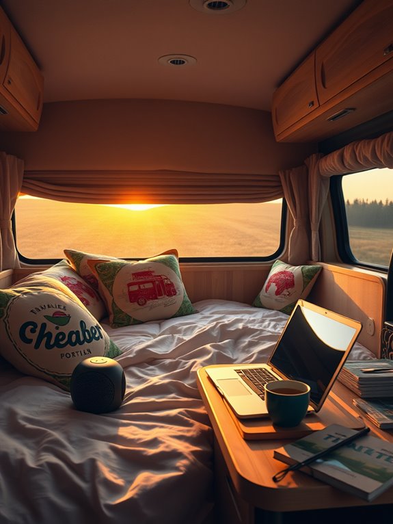 comfortable travel sleep setup