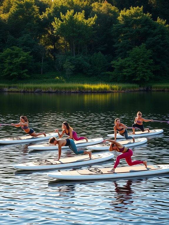core strengthening paddleboard workouts