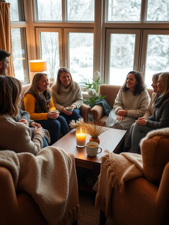 cozy togetherness and warmth