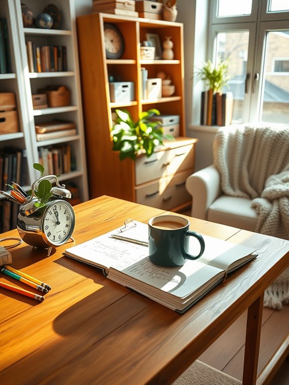 declutter and arrange surroundings