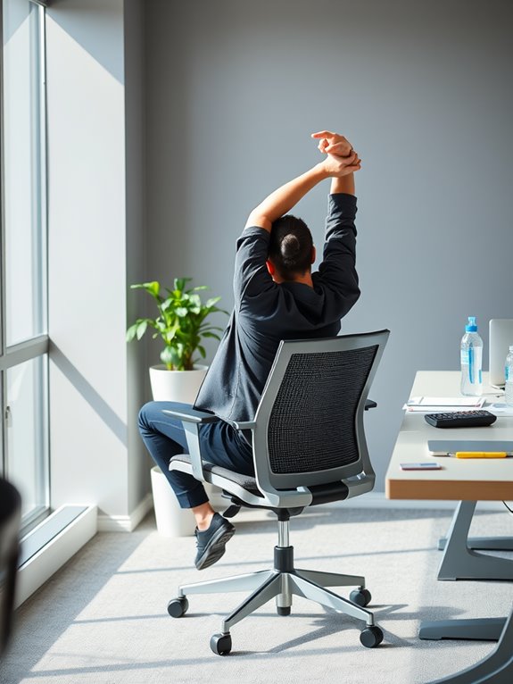 desk stretches for tension relief