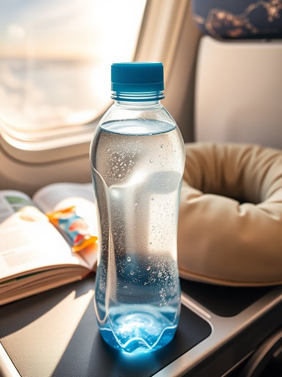 drink water while flying