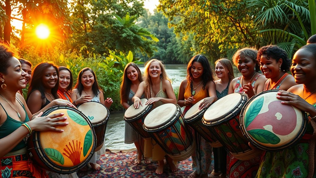 drumming circles promote global wellness