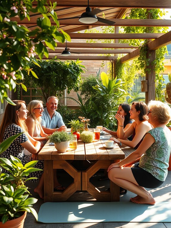 engage with nearby groups
