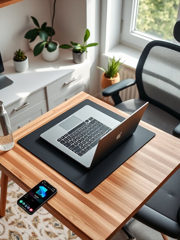 ergonomic workspace enhances productivity