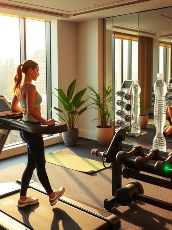 exercise with hotel facilities