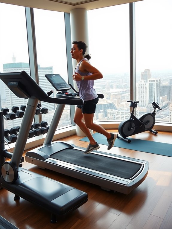 exercise with hotel facilities