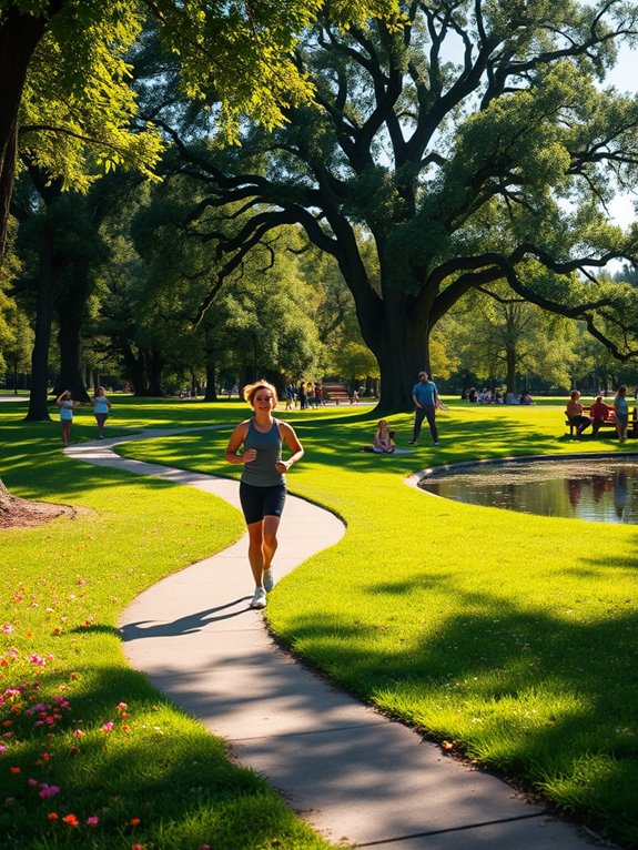 explore nearby green spaces
