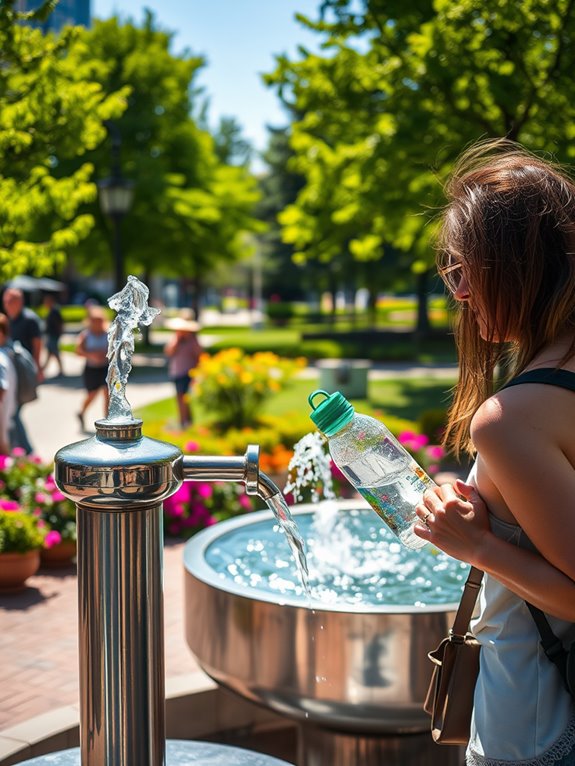 find nearby water fountains
