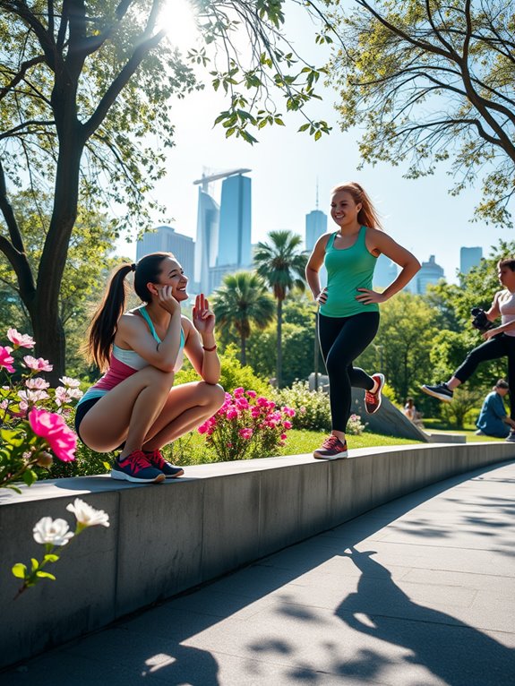 fitness fun with friends
