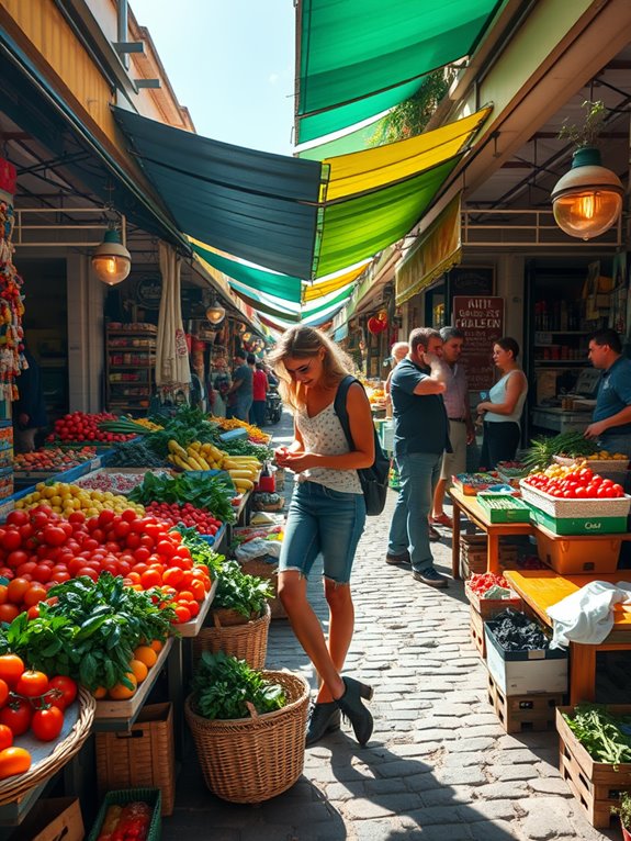 fresh ingredients from markets
