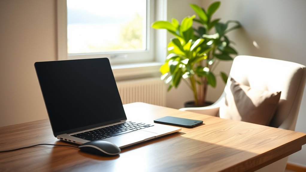 laptop and essential accessories