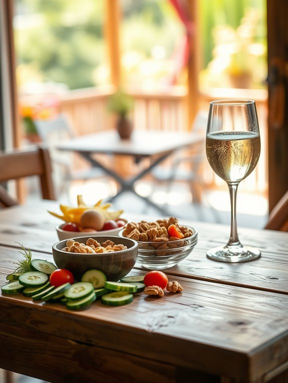 light snacks and drinks