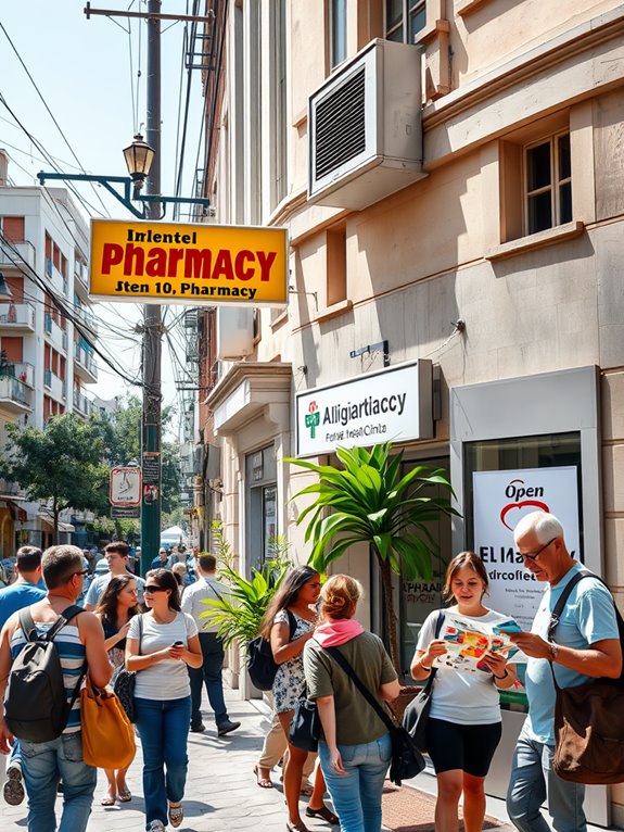 locate nearby pharmacies and clinics