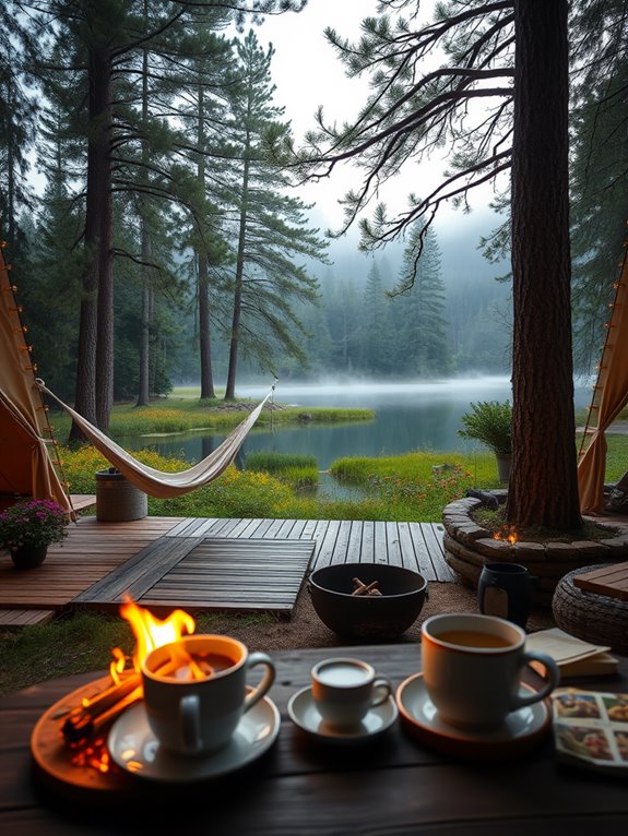 luxury camping in nature