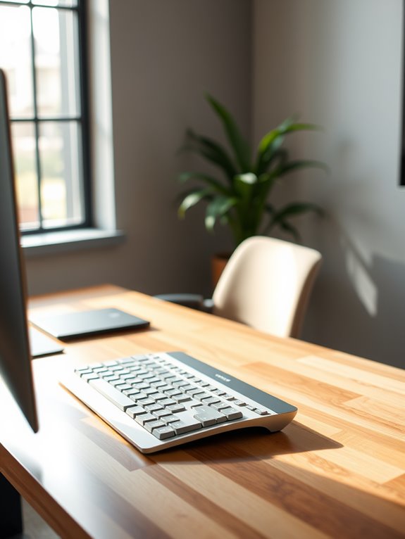 maintain proper typing posture