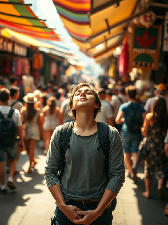 mindfulness in busy places