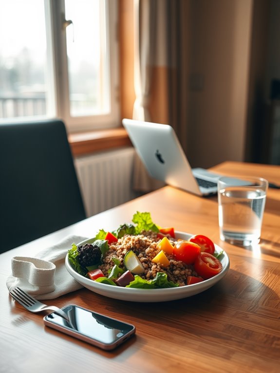 minimize distractions while eating