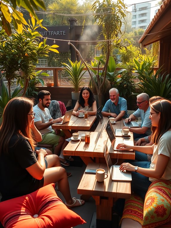 network with fellow nomads