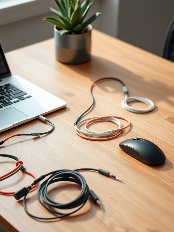 organize cables and devices