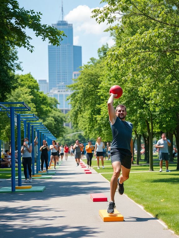 park equipment for strength training