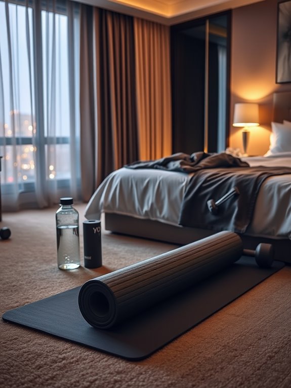 portable exercise area setup