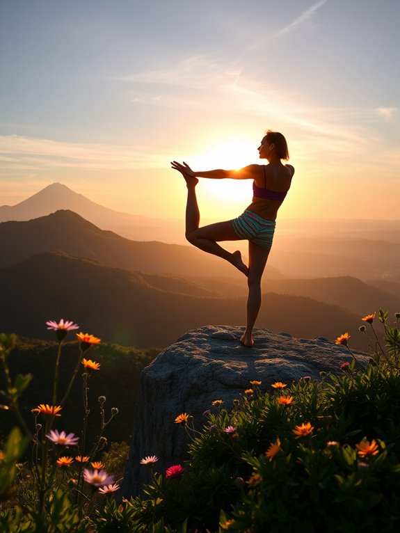 scenic outdoor yoga balance
