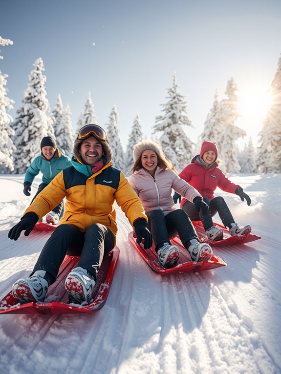 sledding combines joy and fitness