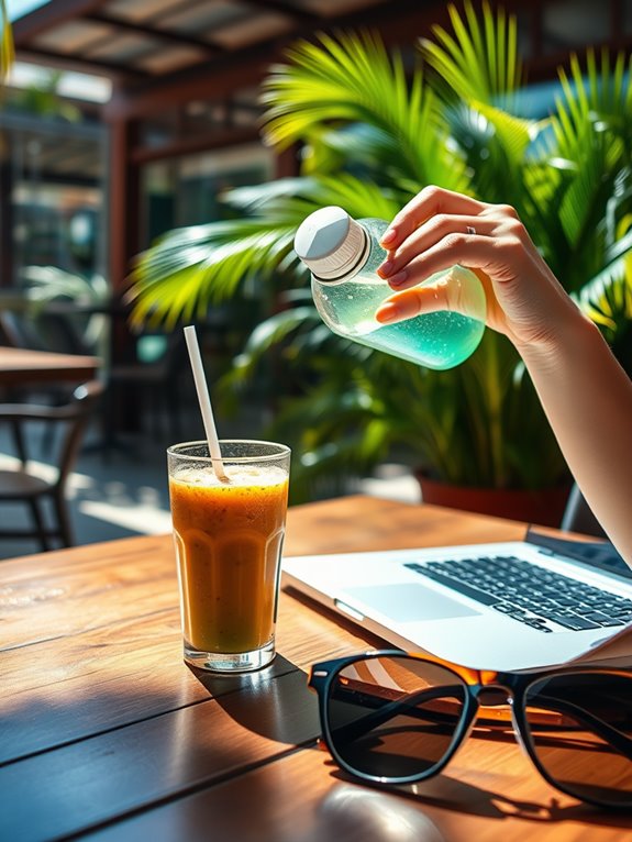 stay hydrated while traveling