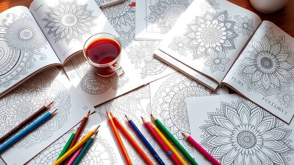 stress relief coloring books