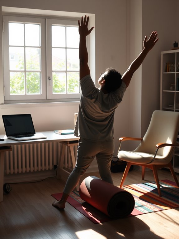 stretch and take breaks