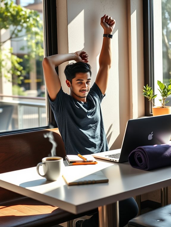 stretch and take breaks