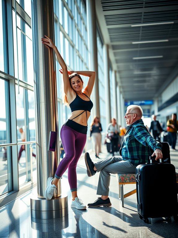 stretch during layovers