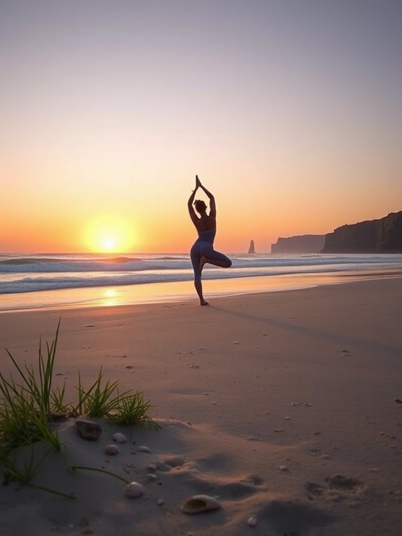 sunrise yoga in nature