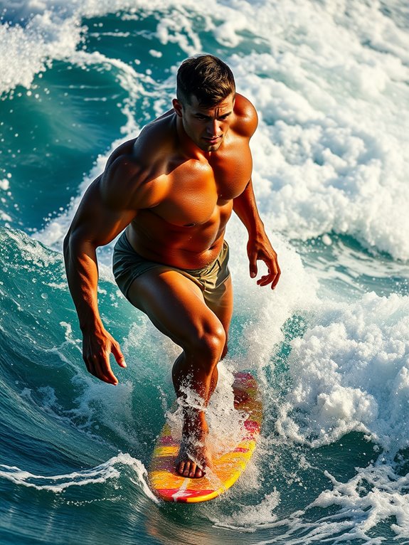 surfing engages entire body