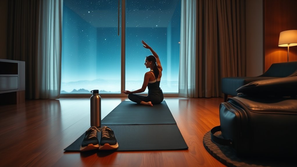 travel friendly nighttime workouts