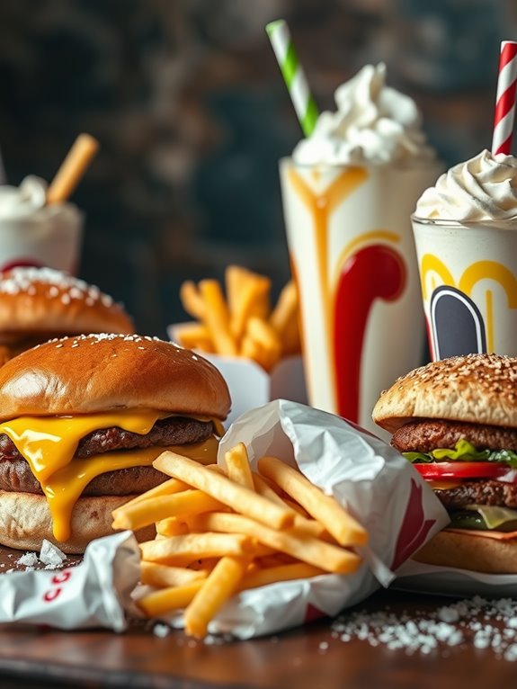 unhealthy calorie dense meals