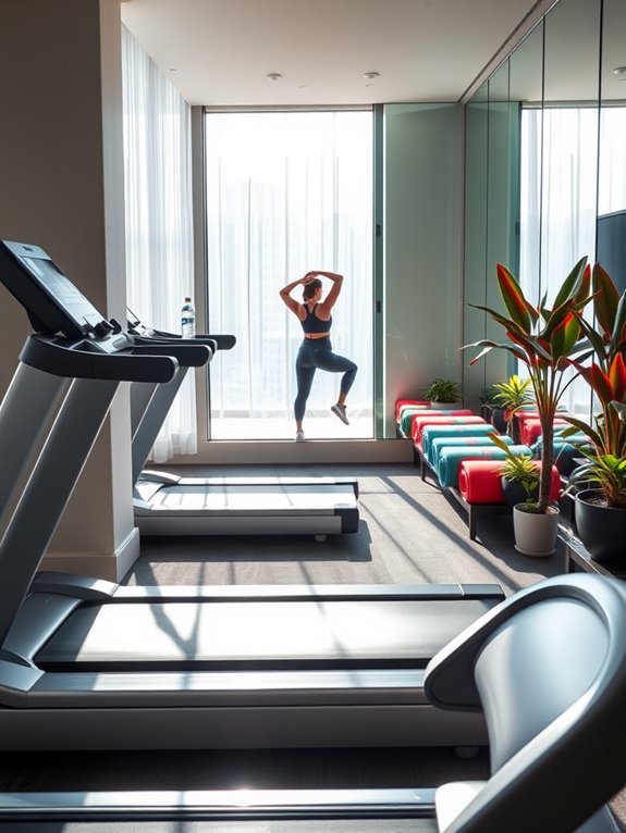 utilize fitness facilities available