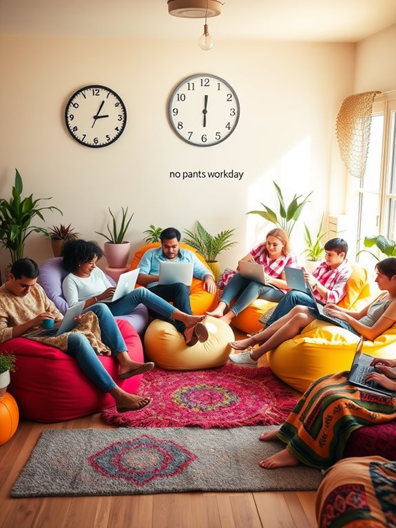 workday without pants allowed